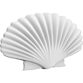 Ekena Millwork ROSC060X030BCHUF 6" W x 3" H x 1/2" P Large Beachwood Shell Rosette, White