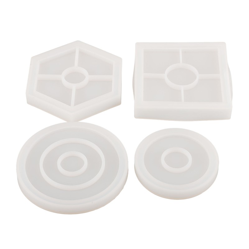 8 Pcs Silicone Coaster Molds Silicone Epoxy Resin Coaster Casting