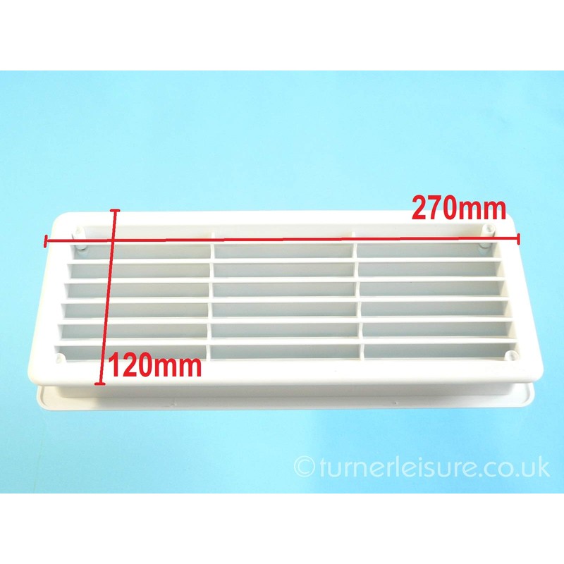 Vecamco TELESCOPIC DOUBLE SIDED RECTANGULAR PLASTIC AIR VENT 270mm x