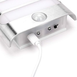 Leadleds 2-Pack Luxury Aluminum Case Wireless Stick Anywhere USB Rechargeable Motion Sensor Lights/Wall Sconce/Spot Lights/Hallway Night Light