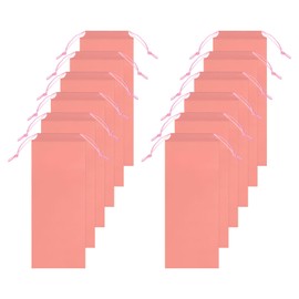 sourcing map 12pcs Umbrella Bags 14.2"x5.5" Wet Umbrella Sleeve Cover Reusable Folding Umbrella Storage Bag with Drawstring for Folding Travel Umbrellas, Pink