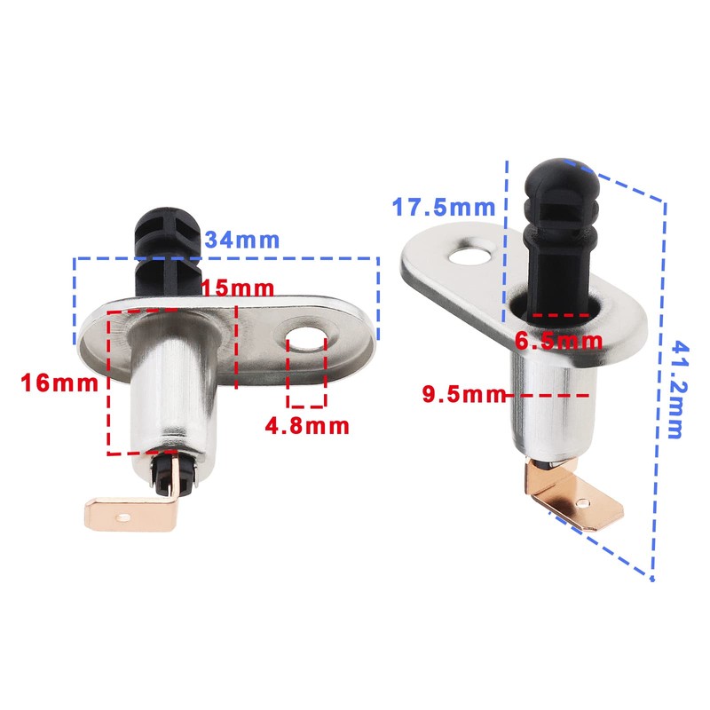 ECSiNG 4PCS Door Contact Switch Pin Switch Momentary Switch Pressure