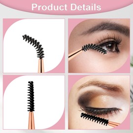 3PCS Eyelash Comb Separator, Foldable Lash Separator Tool with Spoolie Mascara Brushes Definer Lash Comb for Combing and Separating Lashes(3Colors)