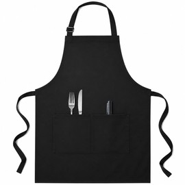 Mulbijeo Grembiule Cucina Uomo, Impermeabile E Antimacchia, Grembiule Cucina, Con 2 Tasche Grandi, Accessori Barbecue, Regolabile Con Lacci Lunghi, Regalo Compleanno Uomo
