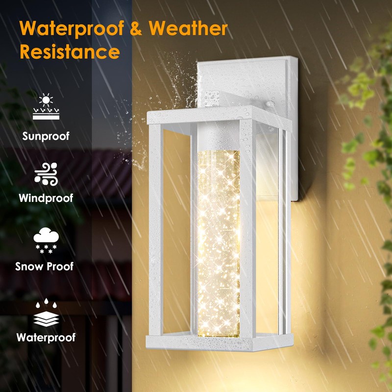 2-Pack Outdoor Wall Light Fixture, Exterior Waterproof Wall Lantern Sconce