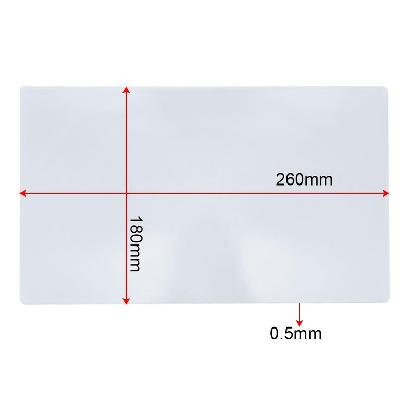 Sourcingmap Magnifier Fresnel Lens Page 3X Magnifying Sheet 260x180x0.5mm