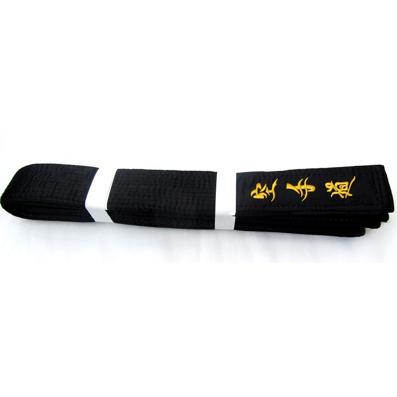 Karate Black Belt SATIN (MATSUMOTO) Embroidery in Japanese 300cm Kempo