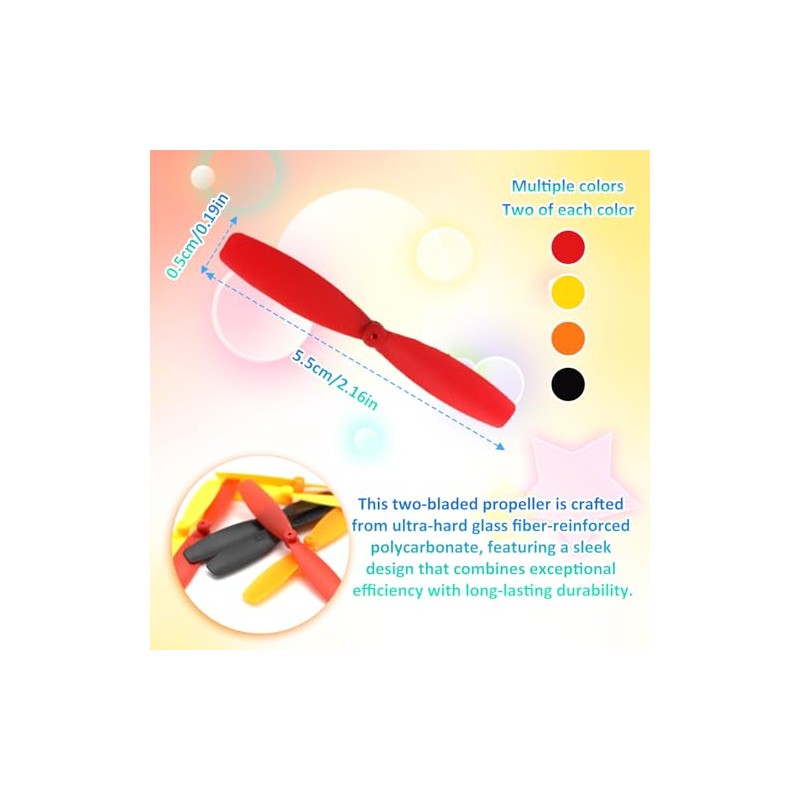 SYNTHORA 2 Blade RC Boat Propellers Compatible with 2mm Shaft