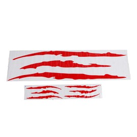 2Pcs Car Hood Cover Sticker Claw Mark Style Universal Engine Bonnet Decal for Vehicle Red