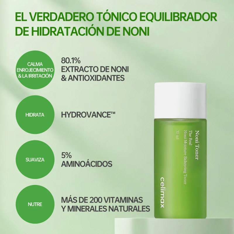 Celimax Noni Starter Kit Calmante E Iluminador 3 Pzs Viaje