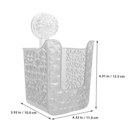 CAXUSD 2pcs Suction Cup Bathroom Tissue Holder Wall Mounted Wipes Organizer for Easy Installation No Drill Sturdy Design for Wipes Tissues Face Towels