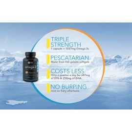 Omega-3 De Aceite De Pescado Salvaje De Alaska (1250 Mg Por