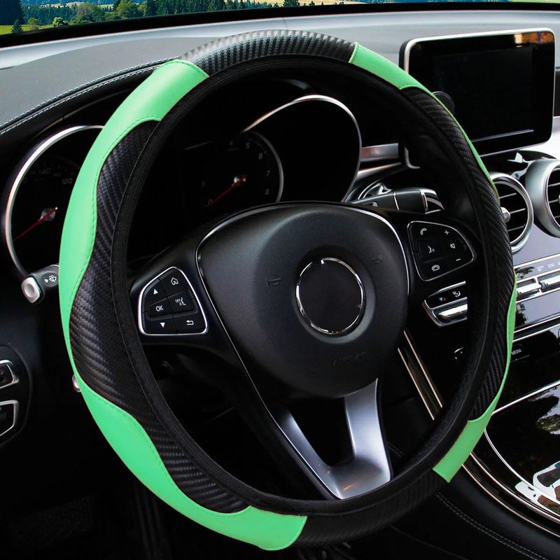 Car Steering Wheel Cover for 14.5–15 Inch Wheels – PU