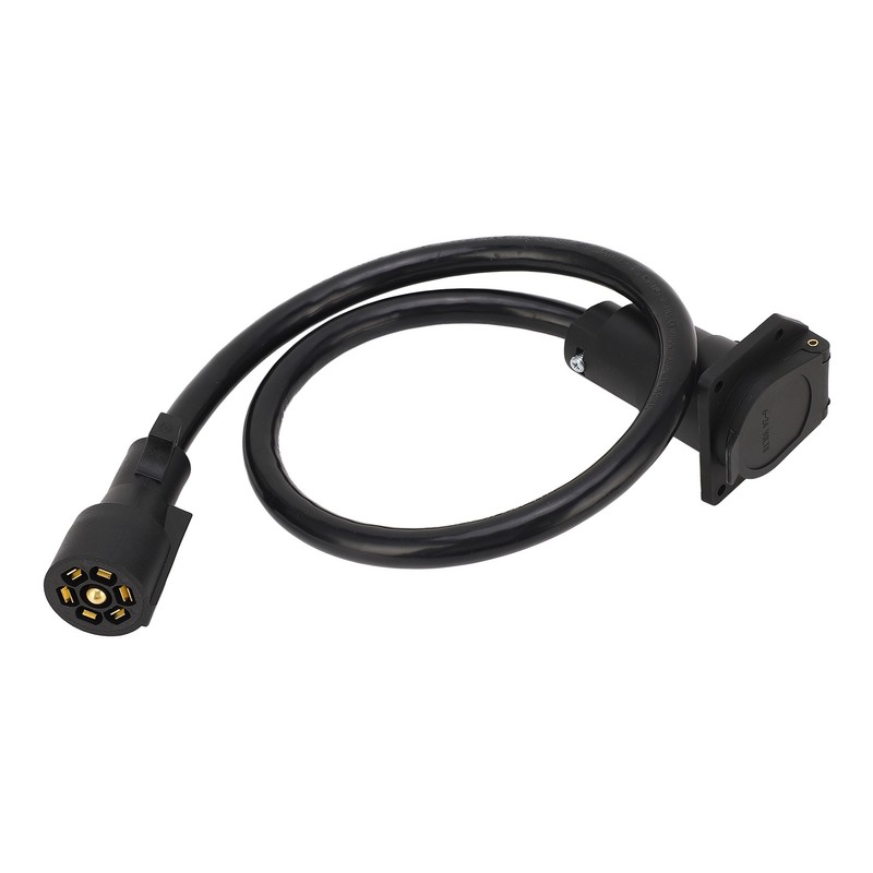 Trailer Extension Cord 7 Way 3ft Double Prong Male Plug