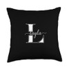 GGT Monogram Letter L Layla Name Throw Pillow