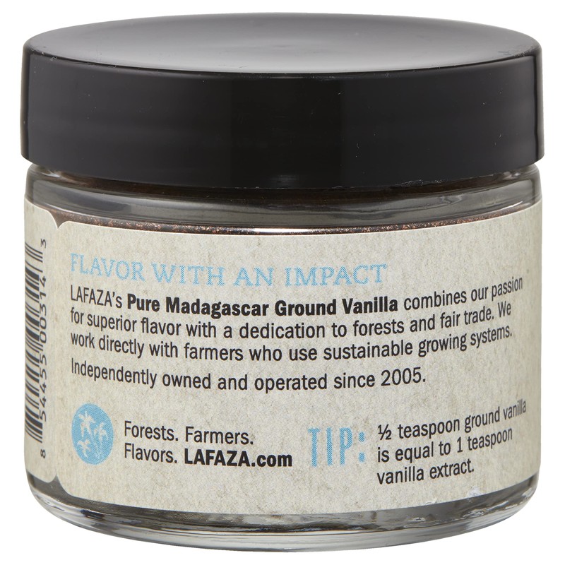 Lafaza All Natural Madagascar Bourbon Pure Ground Vanilla Bean Powder,