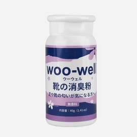 woo-well Shoe Deodorizing Powder, Prevents Foot Odor, Natural Ingredients, Unscented, Last Up to 6 Months with 7 Days, Shoe Box Deodorizer, 1.4 oz (40 g), Portable, No Spoon Needed