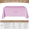 Aocoz Rectangular Tablecloths 90x132 Inch 6 Pack Pink Polyester Table