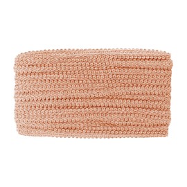 Mandala Crafts - Rollo de trenza de oro rosa, 3/8 en 30 yardas, cinta de tela plana trenzada francesa, ribete de oro rosa por The Yard para coser cortinas de tapicería