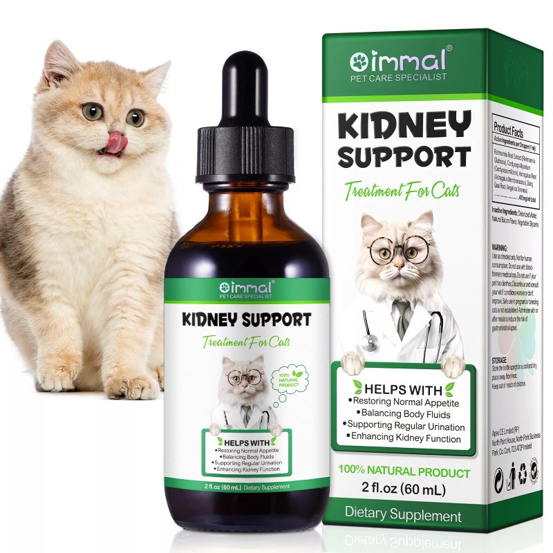 Oimmal Kidney Support for Cats Liquid Supplement Supports Healthy Kidney
