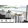 1 Pack High Quality Round Tablecloth, 90 Inch, White Polyester