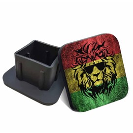 Swono 2in Rubber Trailer Hitch Cover Plug Black Lion Tow Hitch Covers AUTO Receiver Hitch Accessories