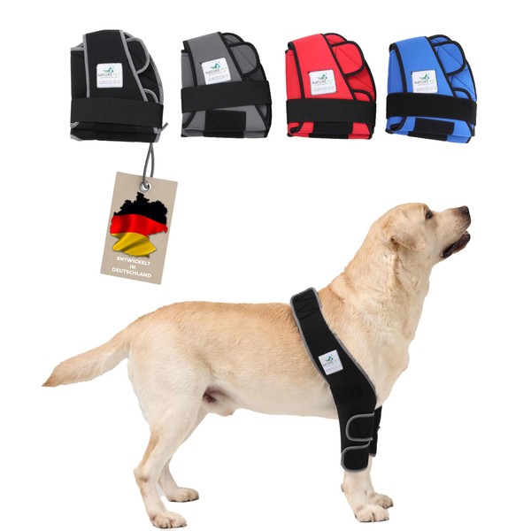 Nature Pet ® (M blau Ellenbogenbandage Hund/Ellenbogenschoner mit Netzeinsatz für