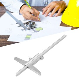 Depth Vernier Gauge Stainless Steel Resolution 0.05mm Measuring Range 0-150mm Portable Depth Vernier Micrometer