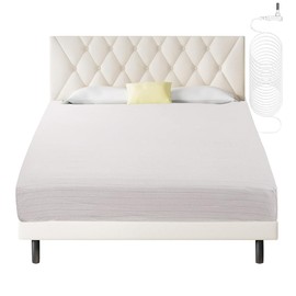 Grounding Fitted Sheet,with15 Feet Grounding Cord, Grounding Bed Cover for Efficient Sleep, Reduce Stress Natural Health (60"x80"x14")(White, Queen)