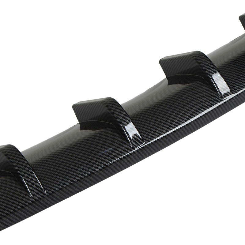 93cm Rear Bumper Diffuser Carbon Fiber Pattern Sporty Style Shark