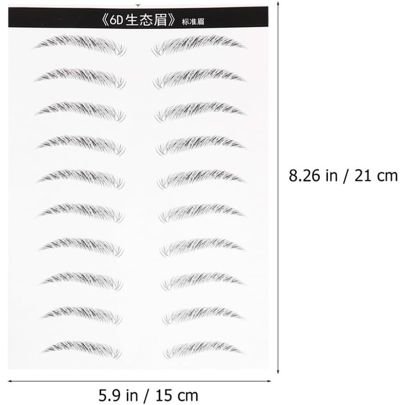 STOBAZA Pegatina para Cejas 6d de Simulación, Negra, para Mujer