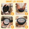 Homienly Wheat Straw Bowls with Lids, Unbreakable 40 OZ Salad