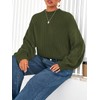 PRETTYGARDEN Ribbed Long Sleeve Tunic Oversized Sweaters for Women Trendy