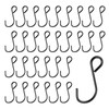 T Tulead 30PCS S-Hooks Small Metal Hanging Hooks 1.6" Black