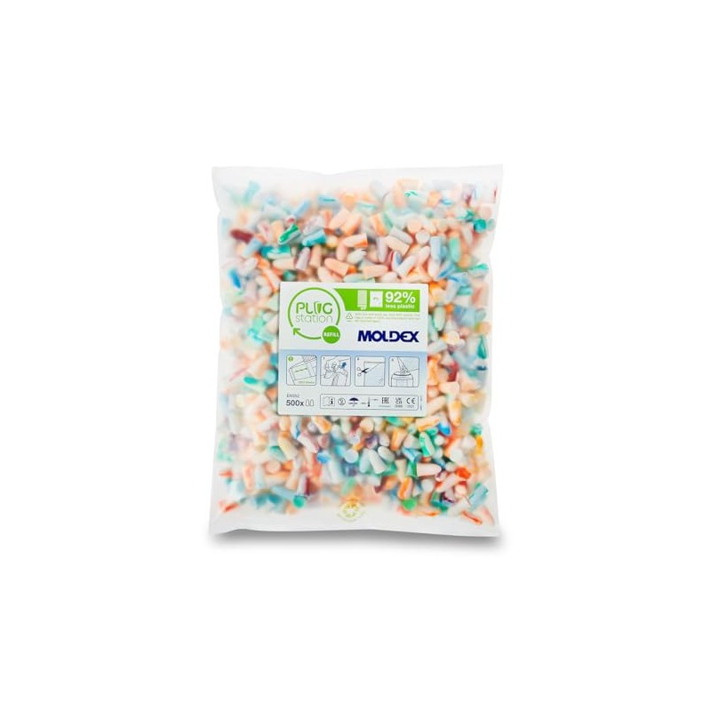 Moldex 786001 Spark Plugs SNR 35dB Disposable PU Foam Ear