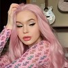 AFBeauty Pink Front Lace Wig long wave heat resistant fiber