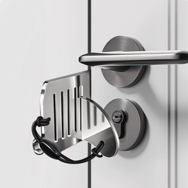 2 Pack Portable Door Lock for Travel and Home, Compact Bedroom Door Lock and Hotel Door Lock, Extra Lock for Bedroom Door or Apartment, Lightweight Backup Use Door Locks for Daily Use