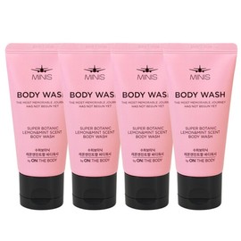(4 pieces)LG Minis Super Botanic Lemon & Mint Fragrance Body Wash 50ml mini travel size - basic product / (4개)엘지 미니스 수퍼보타닉 레몬앤민트향 바디워시 50ml 미니 여행용 - 기본상품
