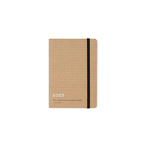 Letts Eco Writers Quotes A6 week to view 2023 brown kraft diary