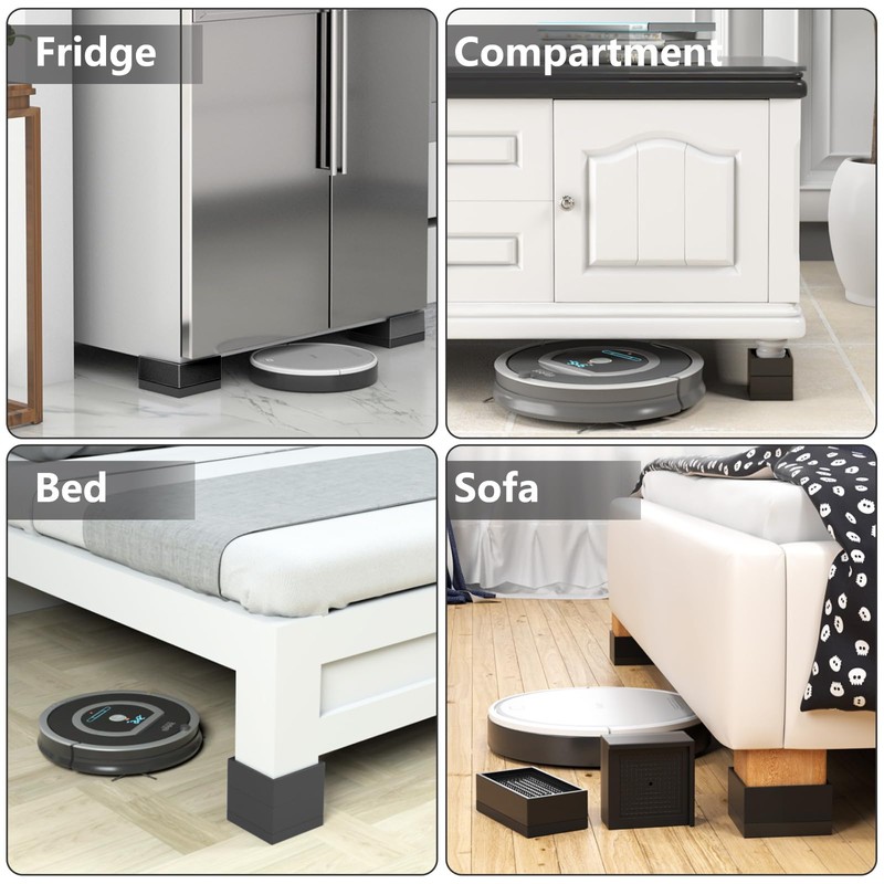 Rectangular Bed Risers, 7.6 cm, Durable, Adjustable Furniture Risers, Non-Slip,