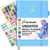 Undated Weekly Monthly Planner, Weekly Monthly Hardcover Planner with Goal
