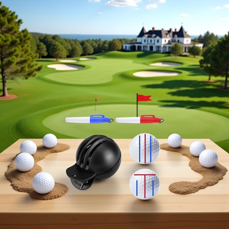 WaigN Fade-Resistant Golf Ball Liner, Advanced Design Ball Marking Tool