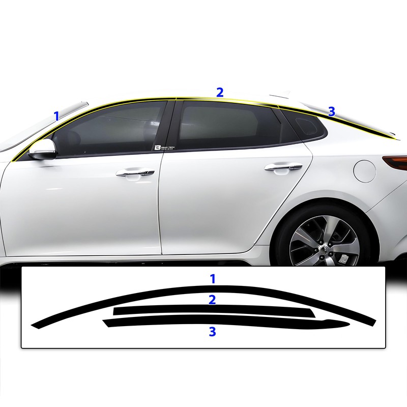 BOGAR TECH DESIGNS Side Window Chrome Delete Sticker Decal Vinyl