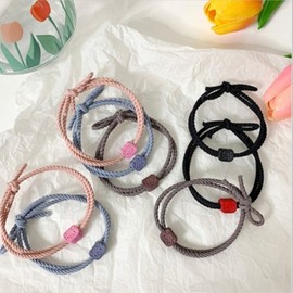 Pig-shaped hair tie, colored hairband, women's hair tie, hair accessory / 돼지모양 헤어끈 컬러 헤어밴드 여성 머리끈 헤어악세사리