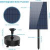 AISITIN 10W Solar Pond Fountain Pump - Adjustable Nozzle Kit