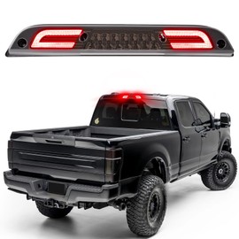HTZCMOTO LED F1 Style Strobe 3rd Third Brake Light Replacement for F150 2015-2025/ F250 F350 F450 F550 Super Duty 2017-2025/ Ranger 2019-2025/ Maverick 2021-2025, FL3Z13A613A, Smoked Len