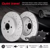 YXPCARS Rear Drilled Brake Rotors + Ceramic Pads For 2018