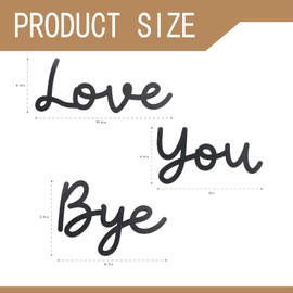 OYEFLY Love You Bye Wood Sign,Express Love and Warm for Your Family Lovers Wall Art Decor (Large, style 1)