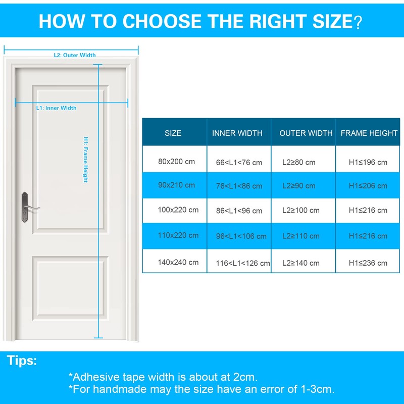 Fillis Magnetic Fly Screen Doors 80x200cm, Mosquito Proof Door Curtains,