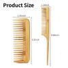 2pcs Bamboo Hair Comb Set, Natural Bamboo Wood Tail Combs